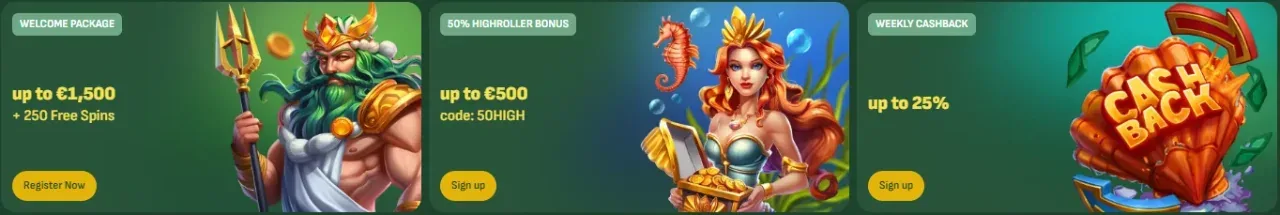 Welkomstpakket met stortingsbonussen en gratis spins bij Betsixty